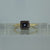 Antique Art Deco Blue Topaz Square Platinum Ring 18ct 18k Yellow Gold - Size L