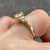 CZ Trilogy Round Heart Cut Ring 9ct 9k Yellow Gold - Size L