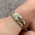 Diamond Channel Set Crossover Ring 9ct 9k Yellow Gold - Size M 1/2