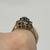 Sapphire & Diamond Tiered Daisy Flower Cluster Ring 9ct 9k Yellow Gold - Size O