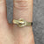 Belt Buckle Textured Ring 9ct 9k Yellow Gold - Size R