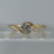 Two Stone Diamond Twist Bypass Ring 18ct 18k Yellow Gold - Size K 1/2