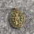 Blessed Madonna Virgin Mary Miraculous Medal Pendant 9ct 9k Yellow Gold