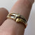 Champagne Fancy Diamond Two Tone Ring 9ct 9k Yellow Gold - Size O