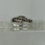 White & Black Diamond Bypass Wave Ring 9ct 9k White Gold  - Size O 1/2