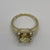 Citrine & Diamond Cushion Cut Ring 9ct 9k Yellow Gold - Size T