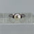 Retro Pearl Split Shoulder Tension Set Ring 9ct 9k White Gold  - Size O