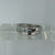 Blue Topaz & Diamond .12ct Twist Band Ring 9ct 9K White Gold - Size M 1/2