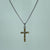 Citrine & Diamond Cross Crucifix Pendant 10ct 10k White Gold