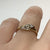 Antique Diamond Trilogy Bypass Ring 18ct 18k Yellow Gold - Size I 1/2