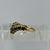 Sapphire Wishbone Ring 9ct 9k Yellow Gold - Size K 1/2