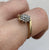 Diamond 0.12ct Cluster Bypass Ring 9ct 9k Yellow Gold - Size M 1/2