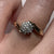 Diamond Cluster Crossover Bypass Ring 9ct 9k Yellow Gold  - Size K 1/2