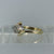 Diamond Solitaire Twist Bypass .15ct Ring 9ct 9k Yellow Gold  - Size L