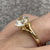 Solitaire 4ct CZ Split Shoulder Ring 9ct 9k Yellow Gold - Size O