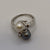 White & Grey Pearl Toi Et Moi Twist Ring 9ct 9k White Gold - Size L