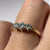 Three Stone Trilogy CZ Ring 9ct 9k Yellow Gold  - Size J