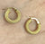 Hatched Finish Small Loop Earrings 18ct 18k Yellow Gold