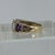 Victorian Ornate Opal & Amethyst Filigree Ring 9ct 9k Yellow Gold  - Size L