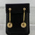 Retro Ball Drop Earrings 35mm 9ct 9k Yellow Gold