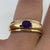 Amethyst Flush Set Band Ring 9ct 9k Yellow Gold - Size M