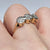 Old Cut Diamond Trilogy Ring 18ct 18K Yellow Gold & Platinum - Size N