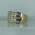 Diamond 1.35ct Three Row Channel Set Band Ring 14ct 14k Yellow Gold  - Size K