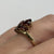 Ornate Garnet Cluster Ring 9ct 9k Yellow Gold  - Size N