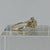 CZ Daisy Flower Ornate Cluster Heart Shoulder Ring 9ct 9k Yellow Gold - Size M