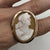 Cameo Portrait Brooch Pendant 9ct 9k Rose Gold