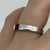 Garnet Solitaire Square Cut Band Ring 9ct 9K White Gold - Size N