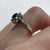 Diamond & Sapphire Daisy Flower Cluster Ring 9ct 9k Yellow Gold  - Size L 1/2