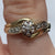 Diamond Twist Pave Set Ring 9ct 9k Yellow Gold  - Size K