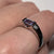 East West Set White Lilac Gemstone Ring 9ct 9k White Gold  - Size N