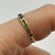 Sapphire & Diamond Half Eternity Stacking Ring 9ct 9k Yellow Gold - Size N 1/2