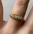 Antique Old Cut Diamond Boat Ring 18ct 18k Yellow Gold - Size L 1/2