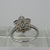 Colour Change Chrysoberyl Cluster Daisy Ring 9ct 9k White Gold - Size M 1/2