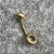 CZ Naval Belly Bar Curved Barbell Piercing 14ct 14k Yellow Gold