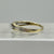 Diamond Trilogy Split Shank Two Tone Band Ring 9ct 9k Yellow Gold - Size O