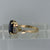 Antique Synthetic Sapphire & Diamond Ring 18ct 18k Yellow Gold - Size Q