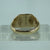 Bark Detail Signet Ring 9ct 9k Yellow Gold - Size U