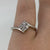 Diamond Cluster Bypass Twist Engagement Ring 18ct 18k White Gold - Size G 1/2