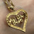 Diamond 'MUM' Heart Pendant Cable Chain Necklace 9ct 9k Yellow Gold 18"