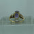 Amethyst Oval Cut Ornate Diamond Accents Ring 9ct 9k Yellow Gold  - Size N