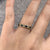 White Spinel & Synthetic Sapphire Half Eternity Ring 9ct 9k Yellow Gold - Size M