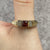 Garnet Diamond .75ct Princess Textured Band Ring 9ct 9k Yellow Gold - Size V