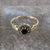 Sapphire & Diamond Halo Cluster Ring 9ct Yellow Gold - Size N