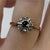 Art Deco Sapphire & Diamond Daisy Star Ring 18ct 18K Yellow Gold - Size K