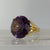 Alexandrite Synthetic Colour Change Cocktail Ring 14ct 14k Yellow Gold - Size M