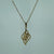 Pearl Trilogy Seashell Pendant Cable Chain Necklace 9ct 9k Yellow Gold - 16"